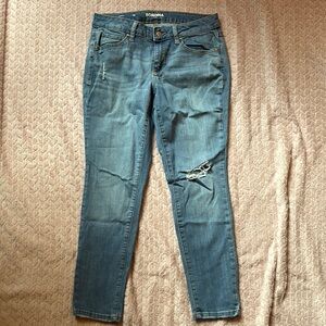Sonoma Blue Skinny Jeans with Distressed Details